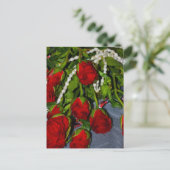 Rozen en parels briefkaart (Staand voorkant)