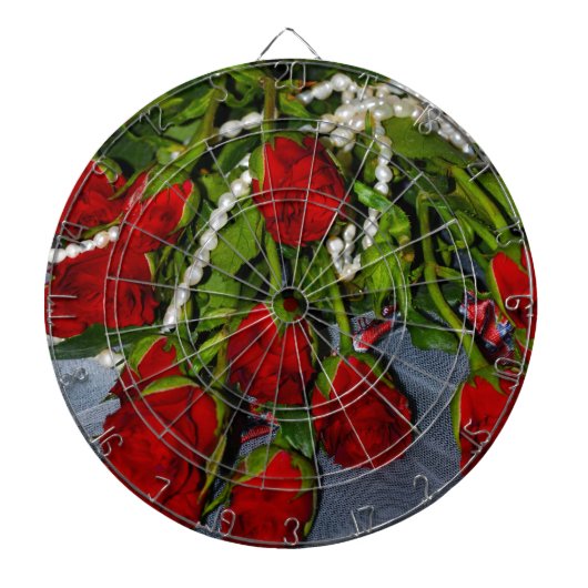 Rozen en parels dartbord (Voorkant)