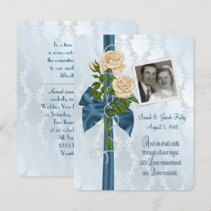 rozen en parels die foto's aanpassen kaart