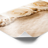 Rozen en parels foto afdruk (Hoek)