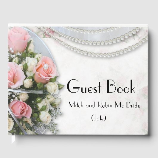 Rozen en parels gastenboek (Voorkant)