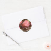 Rozen en parels ronde sticker (Envelop)