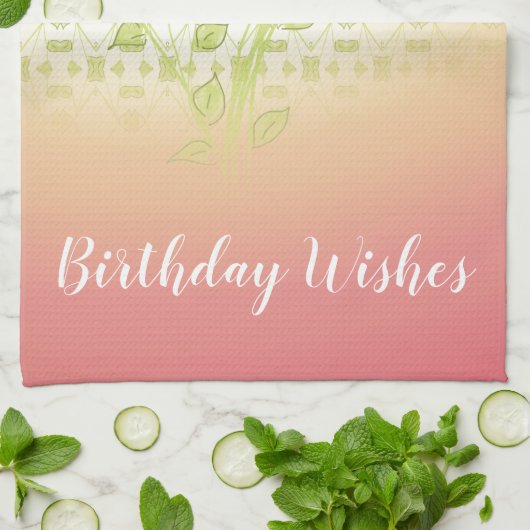 Rozen en patronen theedoek (Gevouwen)