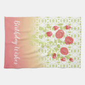 Rozen en patronen theedoek (Horizontaal)