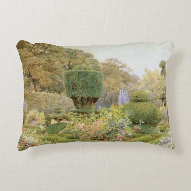 Rozen en Pinks van Elgood,  Engelse tuin Accent Kussen (Voorkant)