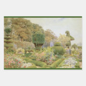 Rozen en Pinks van Elgood,  Engelse tuin Inpakpapier Vel (Voorkant)