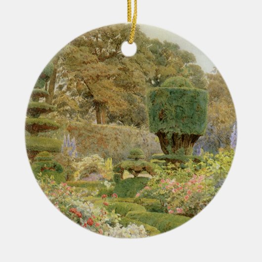 Rozen en Pinks van Elgood,  Engelse tuin Keramisch Ornament (Voorkant)