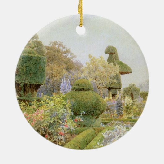 Rozen en Pinks van Elgood,  Engelse tuin Keramisch Ornament (Achterkant)