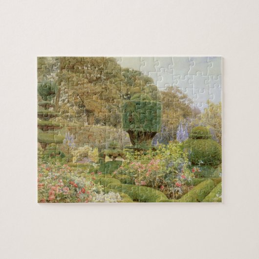 Rozen en Pinks van Elgood, Engelse tuin Legpuzzel (Horizontaal)