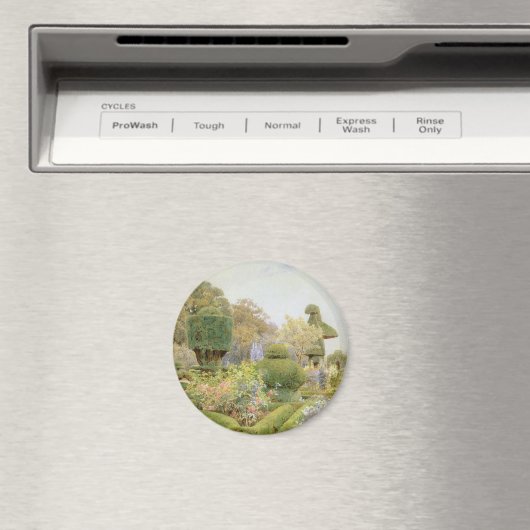 Rozen en Pinks van Elgood,  Engelse tuin Magneet (Insitu (Vaatwasser))