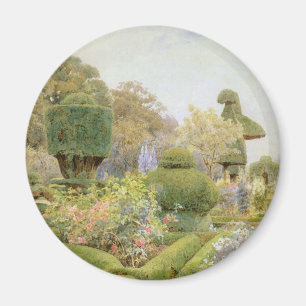 Rozen en Pinks van Elgood, Engelse tuin Magneet