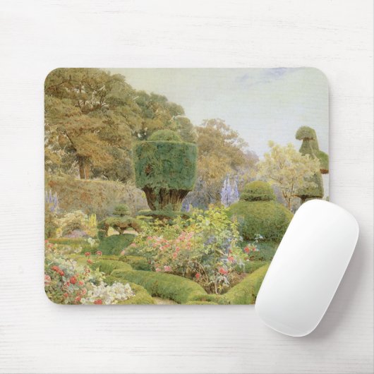 Rozen en Pinks van Elgood,  Engelse tuin Muismat (Met muis)