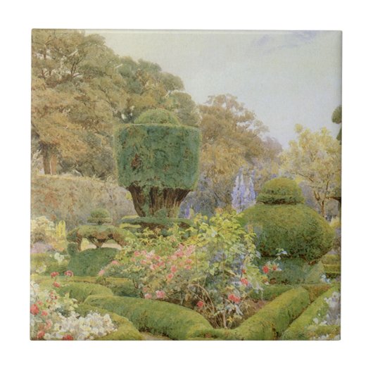 Rozen en Pinks van Elgood, Engelse tuin Tegeltje (Voorkant)