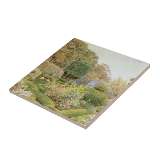 Rozen en Pinks van Elgood,  Engelse tuin Tegeltje (Zijkant)