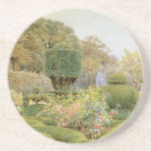 Rozen en Pinks van Elgood,  Engelse tuin Zandsteen Onderzetter (Voorkant)