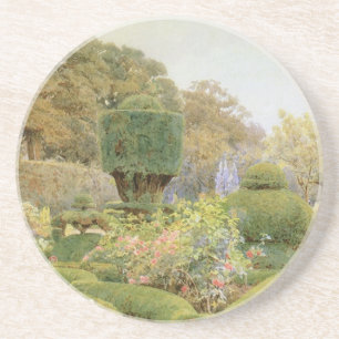 Rozen en Pinks van Elgood,  Engelse tuin Zandsteen Onderzetter