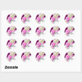Rozen en Pioen Boeket Bedankt Sticker (Vel)