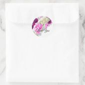 Rozen en Pioen Boeket Bedankt Sticker (Tas)
