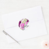 Rozen en Pioen Boeket Bedankt Sticker (Envelop)