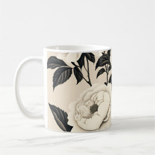 Rozen en pioenen op crème Koffiemok