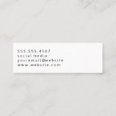 Rozen en poka Dots Mini Visitekaartje (Achterkant)