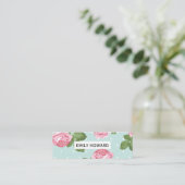 Rozen en poka Dots Mini Visitekaartje (Staand voorkant)