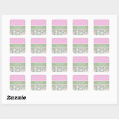 Rozen en Polka Dots: Blad van 20 Boekplaten Vierkante Sticker (Vel)