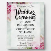 Rozen en pony Buds Elegant Weddenschap Welkom Fotoplaat (Voorkant)