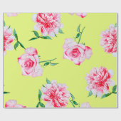 Rozen en pony waterverf illustratie patterna cadeaupapier (Vlak)