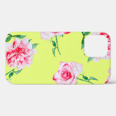 Rozen en pony waterverf illustratie patterna Case-Mate iPhone case (Achterkant (horizontaal))