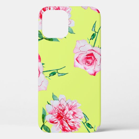 Rozen en pony waterverf illustratie patterna Case-Mate iPhone case (Achterkant)