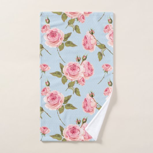 Rozen- en poolpuntenpatroon bad handdoek (Handdoek)