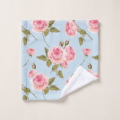 Rozen- en poolpuntenpatroon bad handdoek (Wasdoekje)