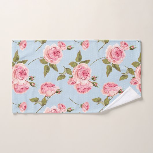 Rozen- en poolpuntenpatroon bad handdoek (Handdoek)