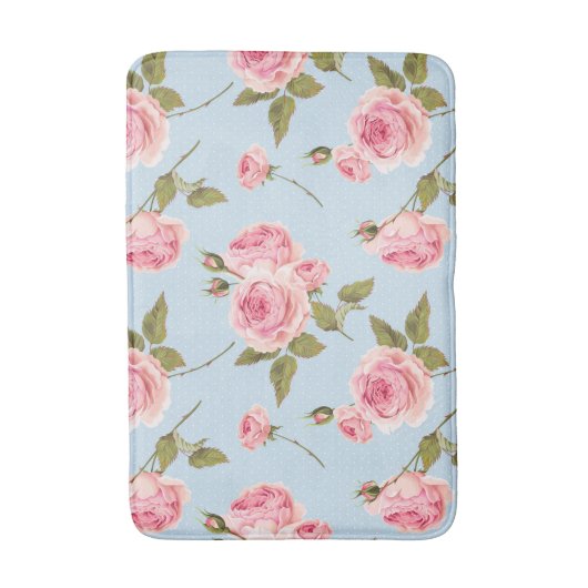 Rozen- en poolpuntenpatroon badmat (Voorkant Verticaal)