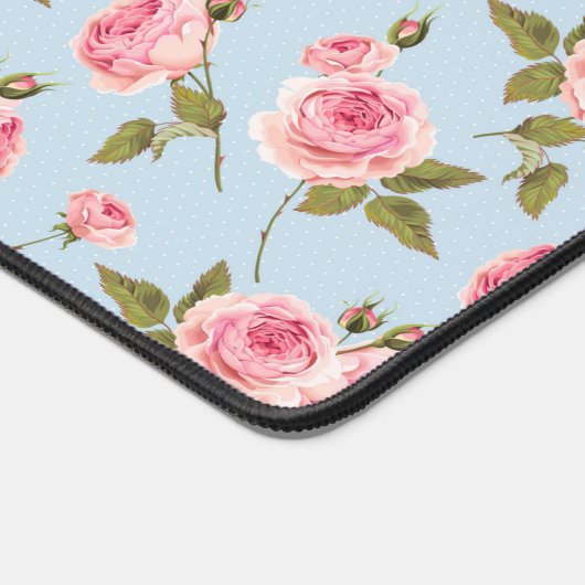 Rozen- en poolpuntenpatroon bureaumat (Hoek)