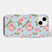 Rozen- en poolpuntenpatroon iPhone hoesje (Achterkant horizontaal)