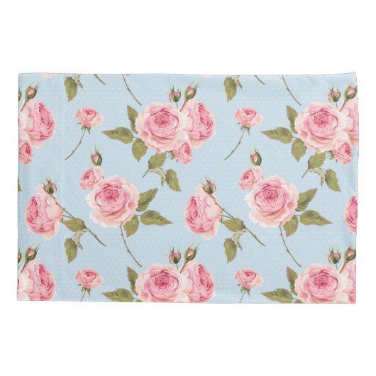 Rozen- en poolpuntenpatroon kussensloop (Achterkant)