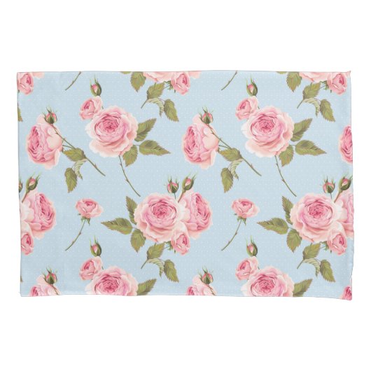 Rozen- en poolpuntenpatroon kussensloop (Voorkant)