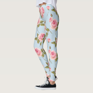 Rozen- en poolpuntenpatroon leggings