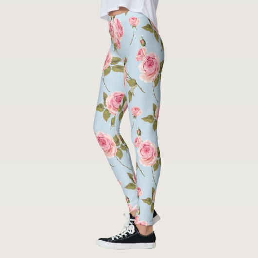 Rozen- en poolpuntenpatroon leggings (Links)