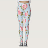 Rozen- en poolpuntenpatroon leggings (Voorkant)