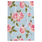 Rozen- en poolpuntenpatroon medium cadeauzakje (Achterkant)