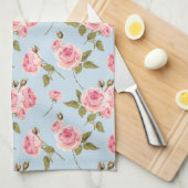 Rozen- en poolpuntenpatroon theedoek (Quarter Fold)