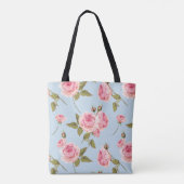 Rozen- en poolpuntenpatroon tote bag (Achterkant)