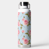 Rozen- en poolpuntenpatroon waterfles (Achterkant)