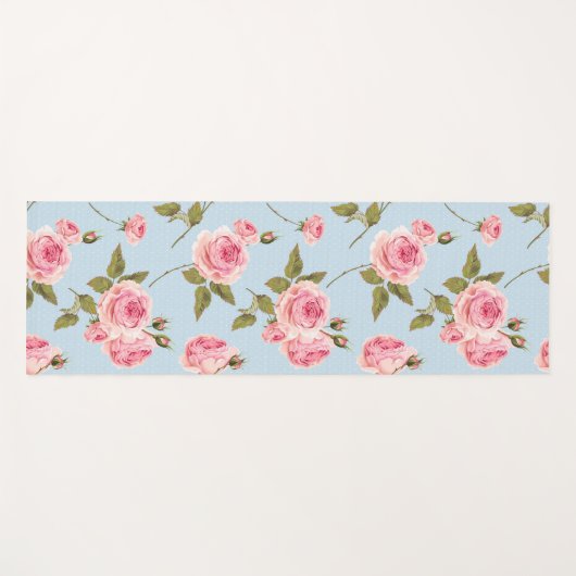 Rozen- en poolpuntenpatroon yogamat (Voorkant (horizontaal))