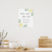 Rozen en Poster voor weddenschappen (Keuken)