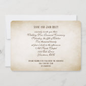 Rozen en Rings Vow Renewal nodigen uit Kaart (Achterkant)