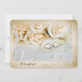 Rozen en Rings Vow Renewal nodigen uit Kaart (Voorkant)